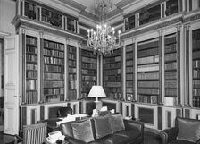 Library, British Embassy (Hotel de Charost) 39 Rue de Fauborg Saint Honore, Paris, France, 1964
