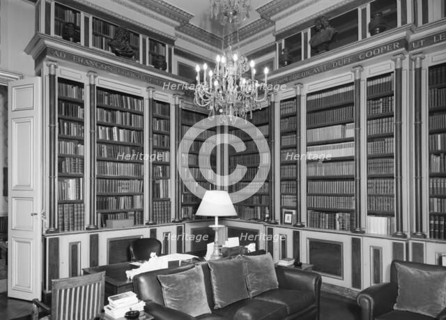 Library, British Embassy (Hotel de Charost) 39 Rue de Fauborg Saint Honore, Paris, France, 1964 Artist: Unknown.