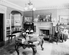 Library, four-story townhouse, possibly New York, N.Y., between 1900 and 1905. Creator: Unknown