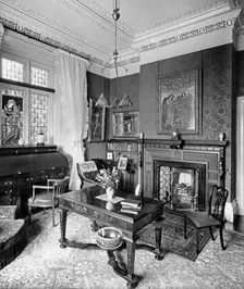 Library, Holmestead, North Mossley Hill Road, Liverpool, Merseyside, 1901. Artist: Henry Bedford Lemere