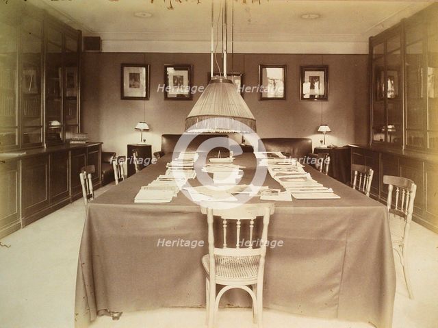 Library, House of the Association of Literature and Arts, Russia, 1910s. Artist: Unknown