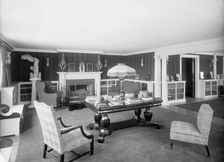Library in clubhouse, New York City, between 1900 and 1910. Creator: William H. Jackson