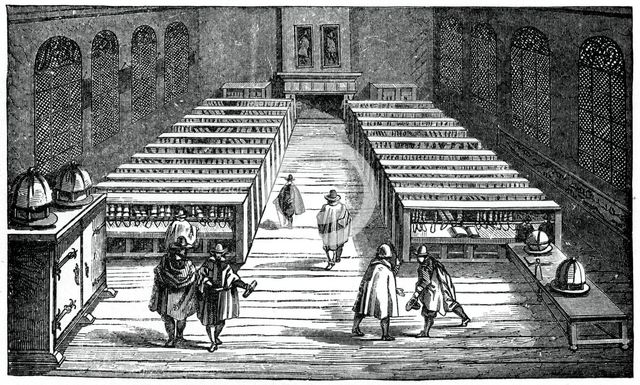 Library of the University of Leyden, Netherlands, 17th century, (1870). Artist: Unknown