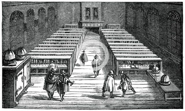 Library of the University of Leyden, Netherlands, 17th century, (1870). Artist: Unknown