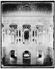 Library of Congress entrance hall, between 1889 and 1897. Creator: William H. Jackson