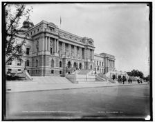 Library of Congress, entrance stairway, Washington, D.C., between 1880 and 1897. Creator: William H. Jackson