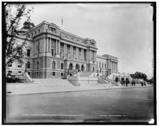 Library of Congress, entrance stairway, Washington, D.C., between 1880 and 1897. Creator: William H. Jackson