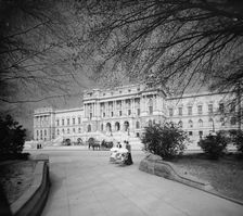 Library of Congress facade, dark sky, Washington, D.C., 1902. Creator: Unknown