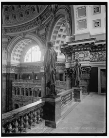 Library of Congress, gallery of the Rotunda, c1900. Creator: Unknown