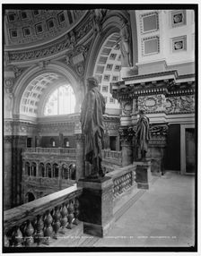 Library of Congress, gallery of the Rotunda, c1900. Creator: Unknown