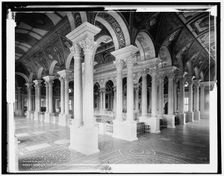 Library of Congress, second story, central stair hall, 1900 or 1901. Creator: Unknown