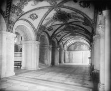 Library of Congress, south corridor of entrance hall, between 1889 and 1897. Creator: William H. Jackson