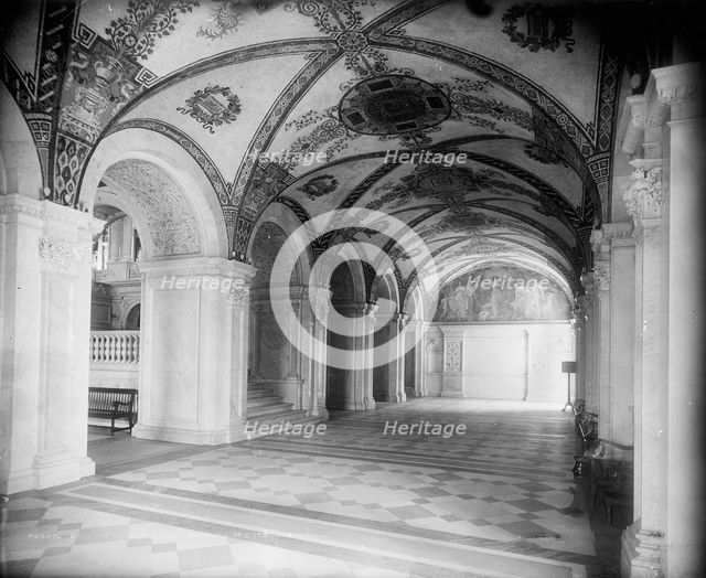 Library of Congress, south corridor of entrance hall, between 1889 and 1897. Creator: William H. Jackson.