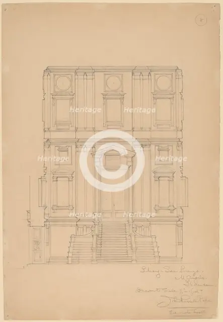 Library, San Lorenzo, c. 1896. Creator: John Russell Pope.