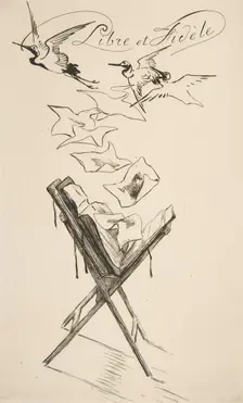 Libre et Fidèle, 1878. Creator: Felix Bracquemond