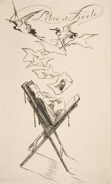 Libre et Fidèle, 1878. Creator: Felix Bracquemond