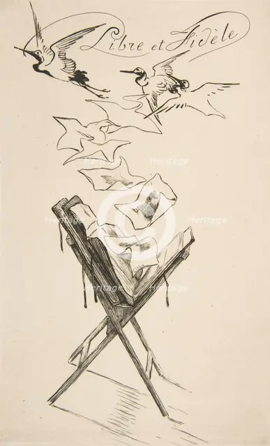 Libre et Fidèle, 1878. Creator: Felix Bracquemond.