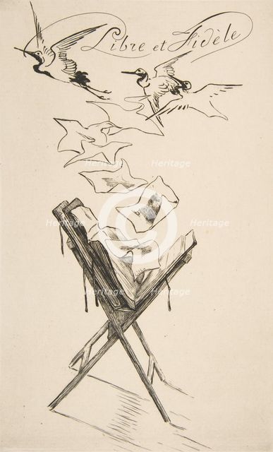 Libre et Fidèle, 1878. Creator: Felix Bracquemond.