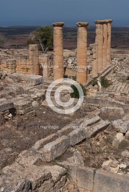 Libya, Cyrene, Sanctuary of Apollo, Temple of Apollo, 2007. Creator: Ethel Davies.