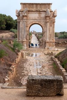 Libya, Leptis Magna, Arch of Septimius Severus, 2007. Creator: Ethel Davies
