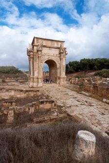 Libya, Leptis Magna, Arch of Septimius Severus, 2007. Creator: Ethel Davies