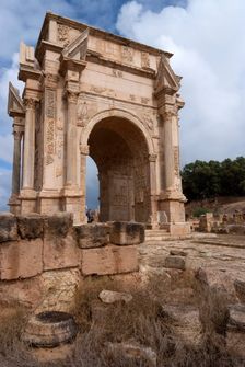 Libya, Leptis Magna, Arch of Septimius Severus, 2007. Creator: Ethel Davies