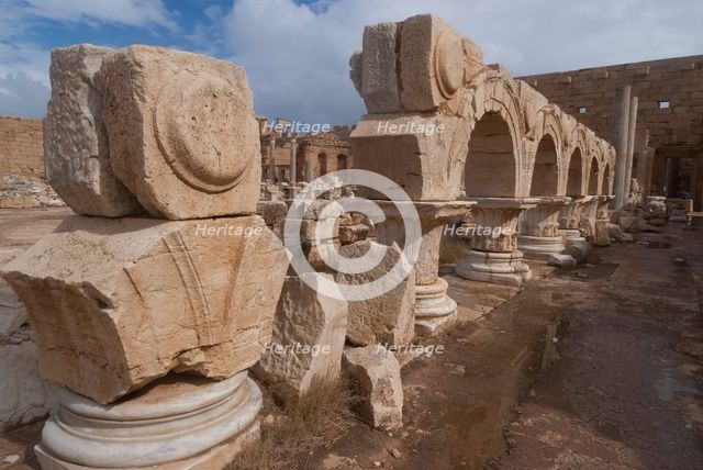 Libya, Leptis Magna, Severan Forum, 2007. Creator: Ethel Davies.