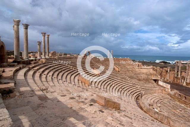 Libya, Leptis Magna, Theatre, 2007. Creator: Ethel Davies.