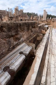 Libya, Leptis Magna, toilets, 2007. Creator: Ethel Davies
