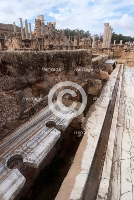 Libya, Leptis Magna, toilets, 2007. Creator: Ethel Davies.