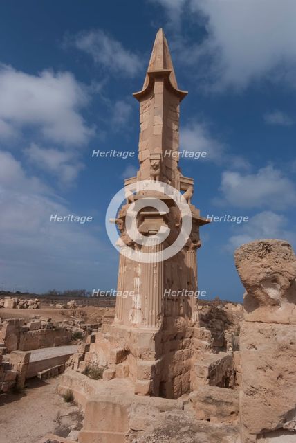 Libya, Sabratha, Phoenician Mausoleum, 2007. Creator: Ethel Davies.