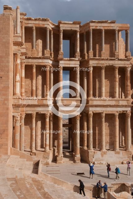 Libya, Sabratha, Theatre, 2007. Creator: Ethel Davies.