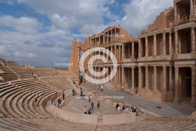 Libya, Sabratha, Theatre, 2007. Creator: Ethel Davies.