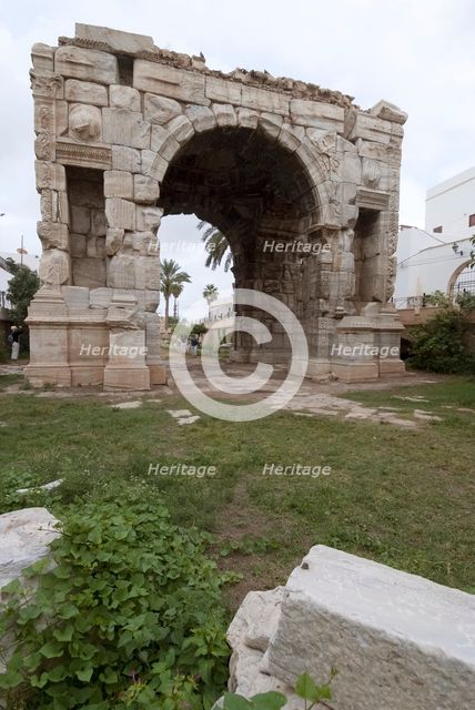 Libya, Tripoli, Arch of Marcus Aurelius, 2007. Creator: Ethel Davies.
