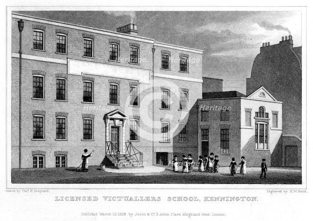 Licensed Victuallers' School, Kennington, London, 1828.Artist: HW Bond