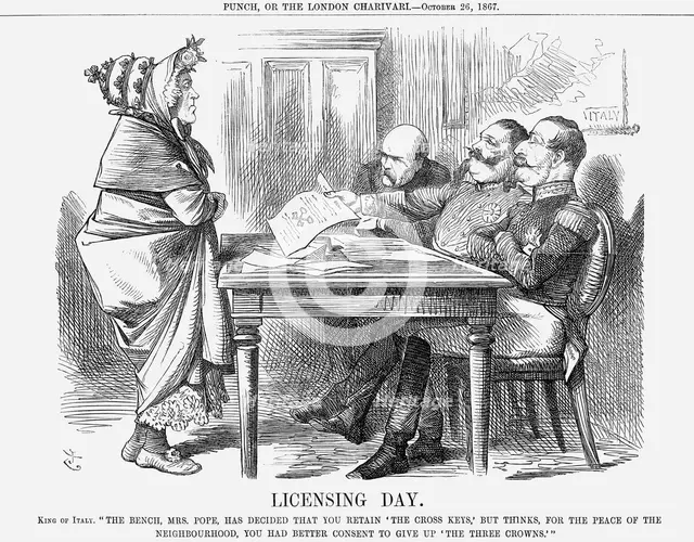 'Licensing Day', 1867. Creator: John Tenniel.