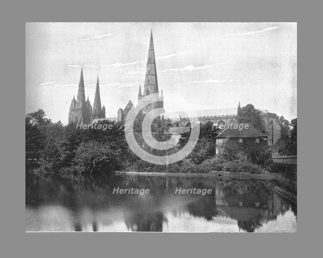 Lichfield Cathedral, c1900. Artist: Valentine & Sons.