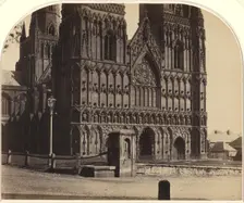 Lichfield Cathedral from the North-West, 1858. Creator: Roger Fenton