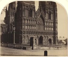 Lichfield Cathedral from the North-West, 1858. Creator: Roger Fenton