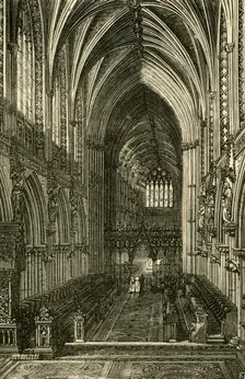 Lichfield Cathedral (Interior, looking West) 1898. Creator: Unknown