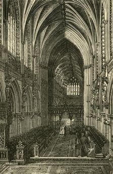 Lichfield Cathedral (Interior, looking West) 1898. Creator: Unknown