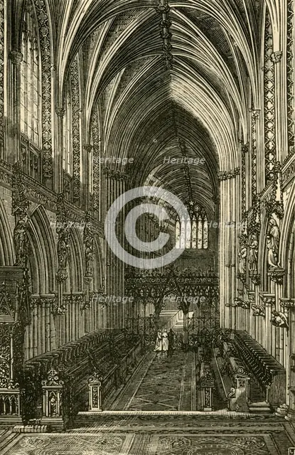 'Lichfield Cathedral (Interior, looking West)', 1898. Creator: Unknown.