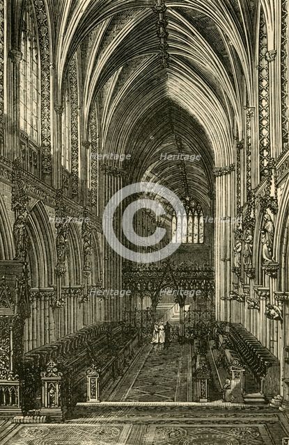 'Lichfield Cathedral (Interior, looking West)', 1898. Creator: Unknown.