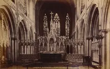 Lichfield Cathedral, Reredos and Altar 1929. Creator: Unknown