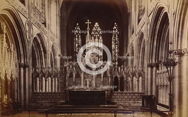 'Lichfield Cathedral, Reredos and Altar', 1929. Creator: Unknown.