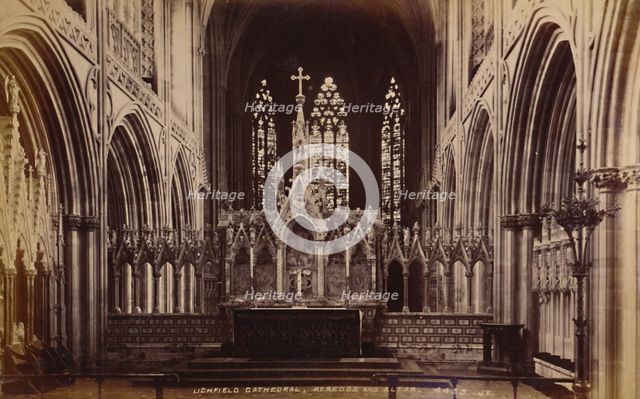 'Lichfield Cathedral, Reredos and Altar', 1929. Creator: Unknown.