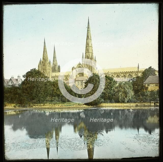 Lichfield Cathedral, Staffordshire, 1869. Artist: Unknown.