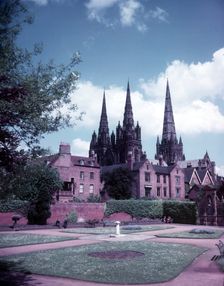 Lichfield Cathedral, Staffordshire, c1955. Creator: Arthur Charles Kirby Ware