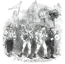 Lichfield "Greenhill Bower" - the Morris Dancers, 1850. Creator: Unknown