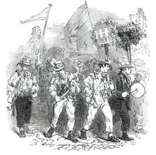 Lichfield "Greenhill Bower" - the Morris Dancers, 1850. Creator: Unknown